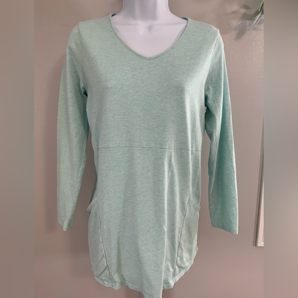 Pure Jill Turquoise V-Neck Tunic for Women